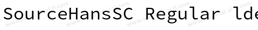 SourceHansSC Regular ldengtit字体转换